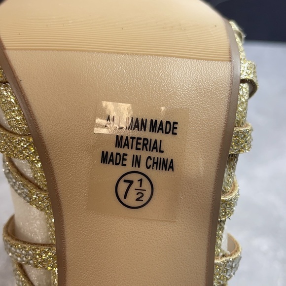 Derek Heart Cinderella Pumps Gold/Silver Size 7.5m - Picture 8 of 10